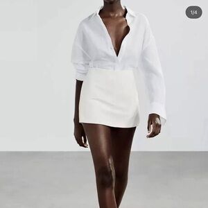 Beautiful Zara White Skort Size Medium New with Tags